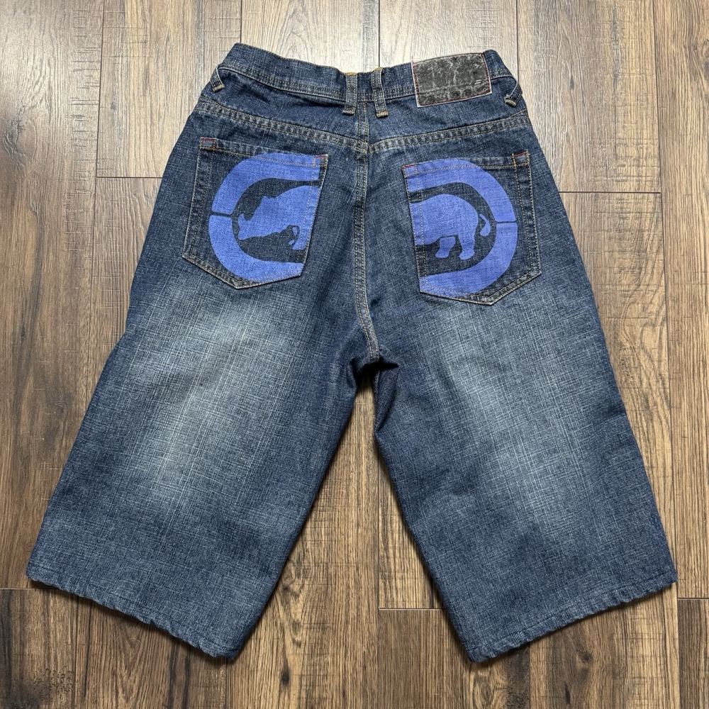 ECKO UNITD Youth Boys Size 16 Denim Jean Shorts Vintage Y2K Baggy Skater